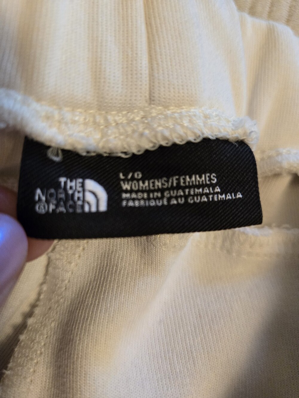THE NORTH FACE Off-White Straight Leg Athletic Joggers Pants. Size Large. - Picture 8 of 8